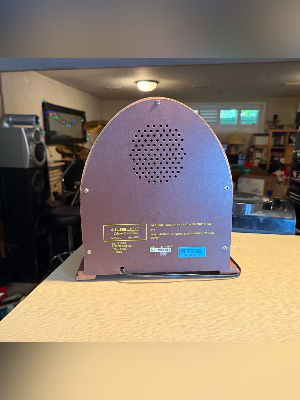 Vintage WELCO Collector’s Edition Wooden AM/FM Radio Retro Arch Cabinet Tested🎶 - Picture 7 of 7